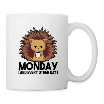 Montage, No fancy, work, hedgehog, gift, Nope - Mug - white - Right