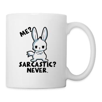 Sarcasme, Lapin, Moi, Idée de cadeau, Non, Humour - Mug blanc - blanc - Droite