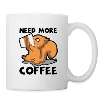Café, Chipmunk, Fatigué, Lundi, Humour de bureau - Mug blanc - blanc - Droite
