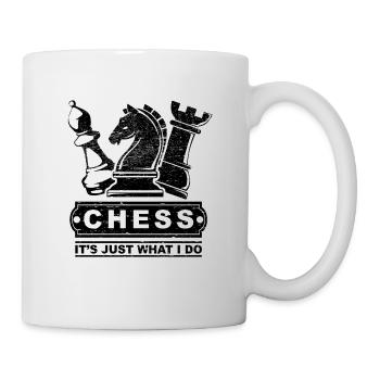 Schach - Tasse - Weiß - Rechts