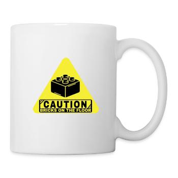 Spielzeug, Baustein, Humor, Geschenk, Eltern - Tasse - Weiß - Rechts