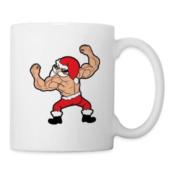 Lustiger Weihnachtsmann Santa Claus Weihnachten - Tasse - Weiß - Rechts