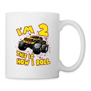 Monster truck 2 ans cadeau enfants maman papa - Mug blanc - blanc - Droite