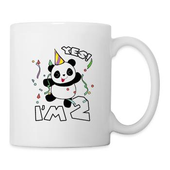 Two year old Panda gift 2nd birthday celebration - Mug - white - Right