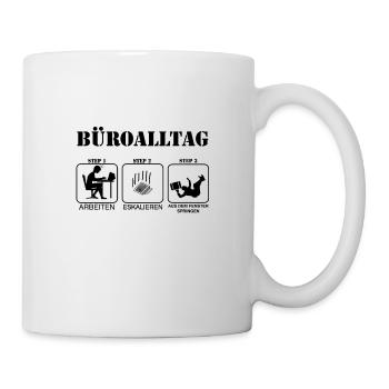 Büro Witz - Tasse - Weiß - Rechts
