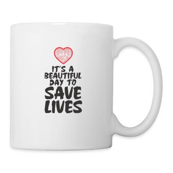 Sauver des vies paramédic docteur docteur docteur cadeau - Mug blanc - blanc - Droite