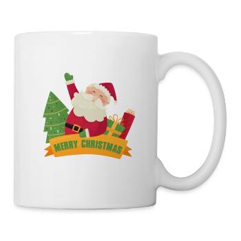 Merry Christmas mit Santa - Tasse - Weiß - Rechts