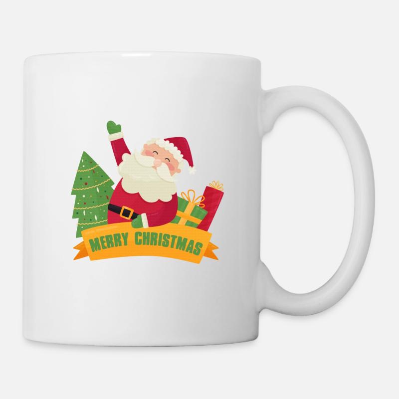 Joyeux Noël avec le père Noël - Mug blanc - blanc