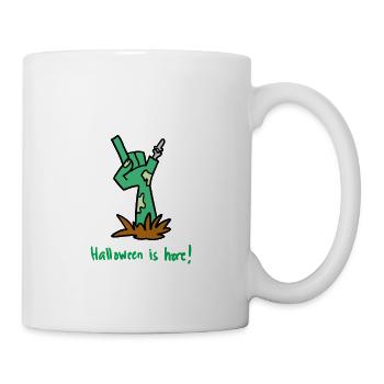 Halloween est là l'idée de cadeau de la montée des zombies - Mug blanc - blanc - Droite