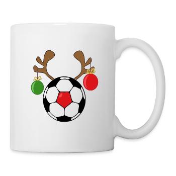 Cadeau de football de Noël bois de la veille de Noël - Mug blanc - blanc - Droite