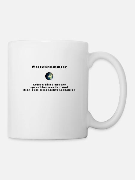 Globetrotter travel sayings logo - Mug - white