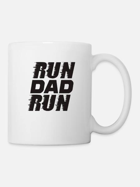 Marathon Laufen Rennen Papa Motivation Geschenk - Tasse - Weiß