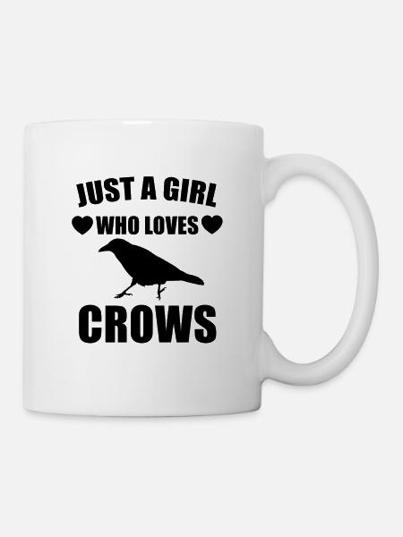 Rabe Krähe Geschenk Mädchen - Tasse - Weiß