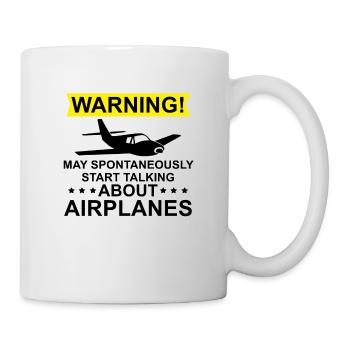 Flugzeug Flugzeugfan Fliegerei Pilot Fliegen - Tasse - Weiß - Rechts
