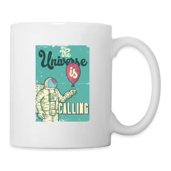 The Universe is Calling Geschenkidee - Mug blanc - blanc - Droite