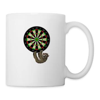 Dartboard Darts Dartspieler - Tasse - Weiß - Rechts