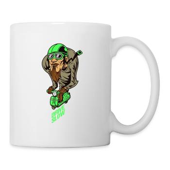 Scooterman Drive Slow Geschenkidee - Tasse - Weiß - Rechts