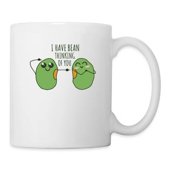 Jeu de mots: j'ai pensé à toi - Mug blanc - blanc - Droite