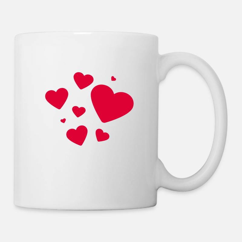 Herzchen - Tasse - Weiß