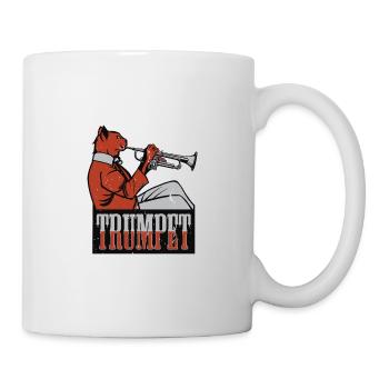 Trumpet cat pet cat trumpet gift idea - Mug - white - Right
