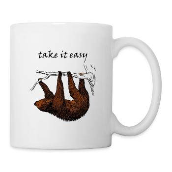 paresseux mignon animal mignon - Mug blanc - blanc - Droite