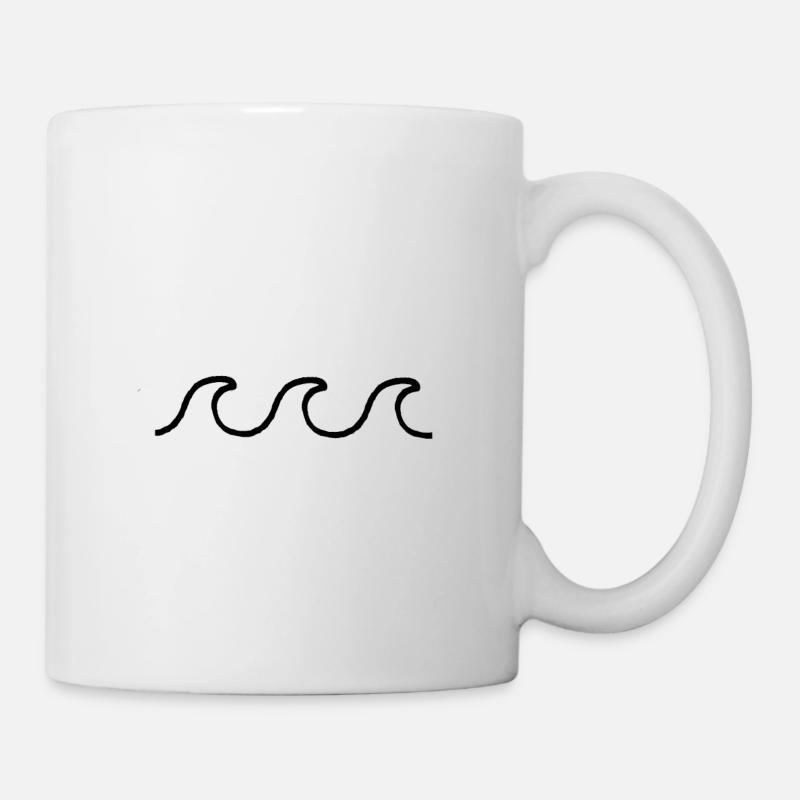 sommer Hippie Surf Van wellen board brett - Tasse - Weiß