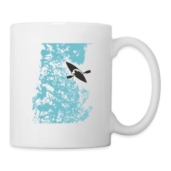 Whitewater canoe kayak wave whitewater gift - Mug - white - Right