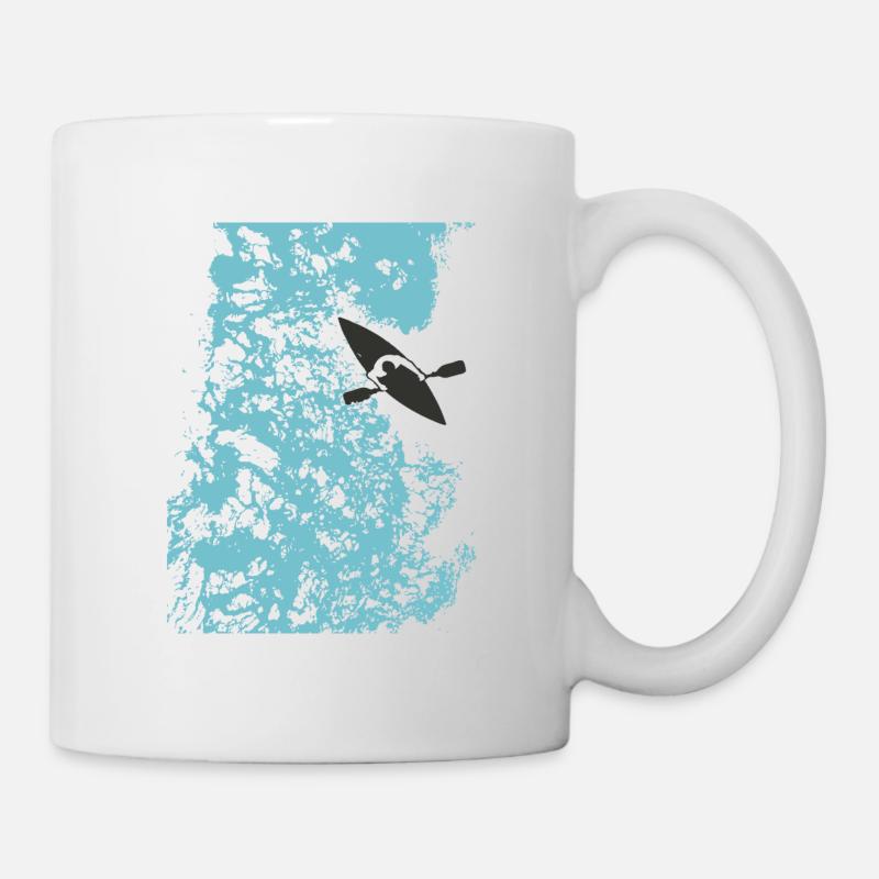 Cadeau de canoë kayak en eaux vives en eaux vives - Mug blanc - blanc