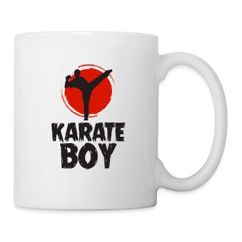 Karate Boy Kampfkunst Wettkampf Geschenkidee - Tasse - Weiß - Rechts