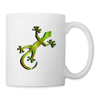 Gecko Gekko Salamander Tier Reptil Eidechse - Tasse - Weiß - Rechts