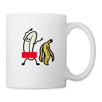 Drôle de nudiste Nu Banane censeur mature amusante mature - Mug blanc - blanc - Droite