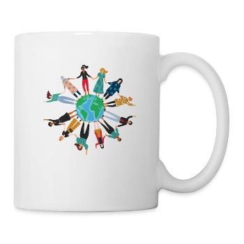 Frauen der Welt vereinigt euch Feminismus Tag - Tasse - Weiß - Rechts