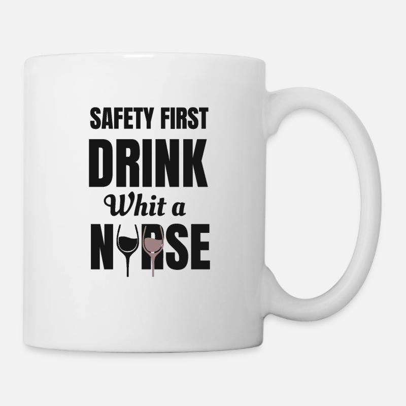 Infirmière Safety First - Mug blanc - blanc