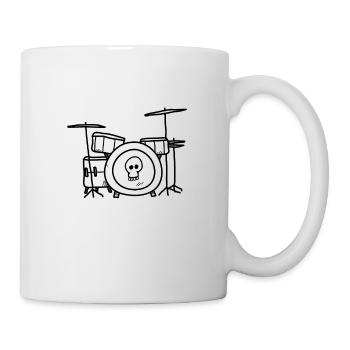 Batterie fan, cadeau pour les enfants batteur - Mug blanc - blanc - Droite