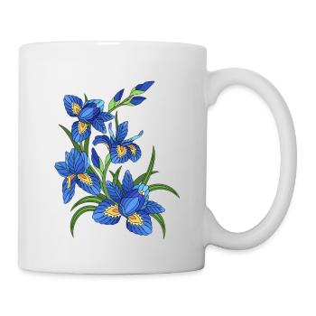 Blue lilies - Mug - white - Right