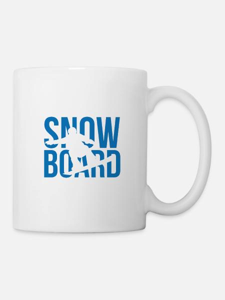 Snowboard Ski - Tasse - Weiß