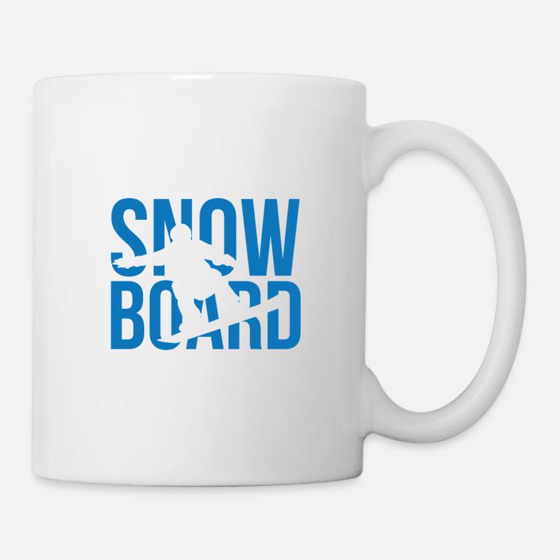 Snowboard Ski - Tasse - Weiß