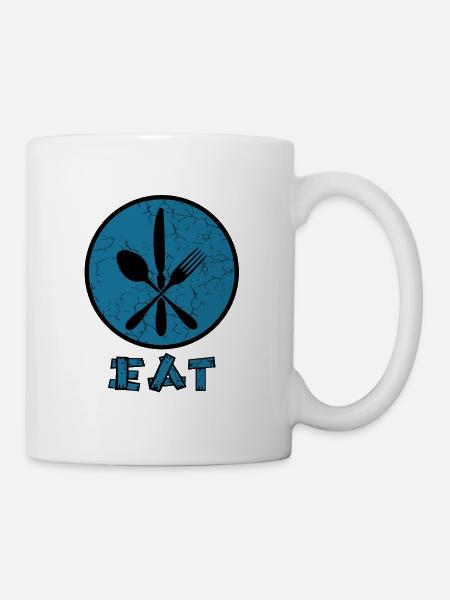 Eat with cutlery - eat with cutlery - Mug - white