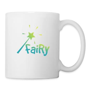 Fairy with a wand - Feen mit einem Zauberstab - Tasse - Weiß - Rechts