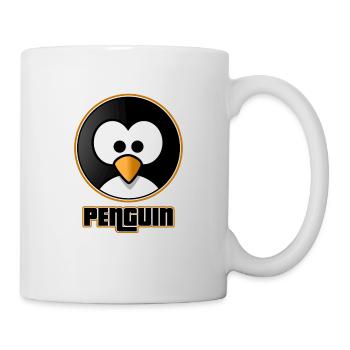 Penguin in ice - Pinguin im Eis - Tasse - Weiß - Rechts