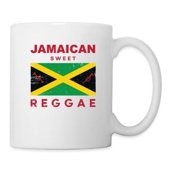 Jamaïque Reggae Musique et drapeau cadeau - Mug blanc - blanc - Droite