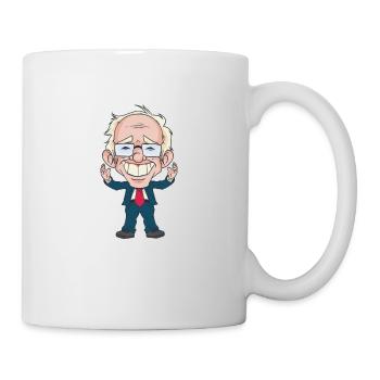Feel The Bern, Bernie Sanders 2020 Cartoon design - Mug - white - Right