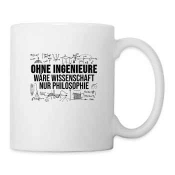 Ingénieur TShirt technicien cadeau d'ingénierie - Mug blanc - blanc - Droite