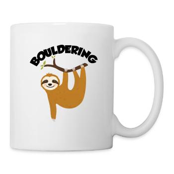 Bouldern Shirt Boulderer Klettern Geschenk - Tasse - Weiß - Rechts