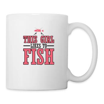 Angeln Fischen lustiger Spruch Geschenkidee - Tasse - Weiß - Rechts