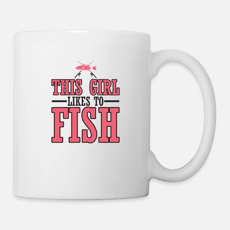 Pêche Pêche Idée drôle de dire un cadeau - Mug blanc - blanc