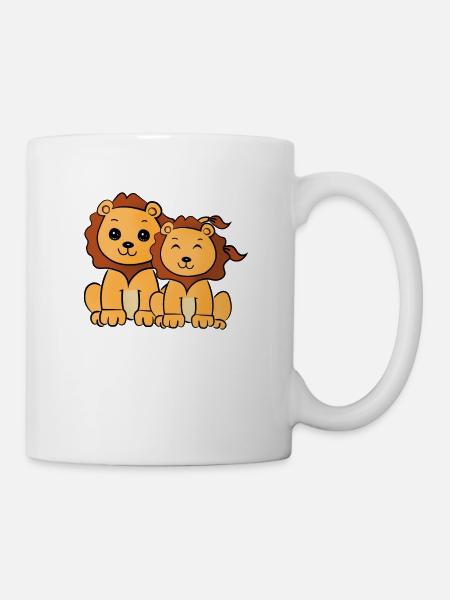 Frères de lion - grands amis - Mug blanc - blanc