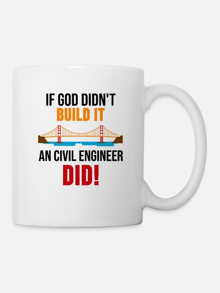 Ingénieur de construction cadeau de profession de construction pont pont - Mug blanc - blanc