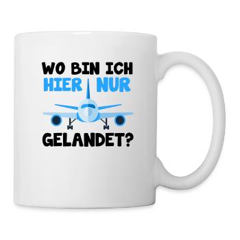 Pilot Shirt Flugzeug Fliegen Flug Jet Geschenk - Tasse - Weiß - Rechts