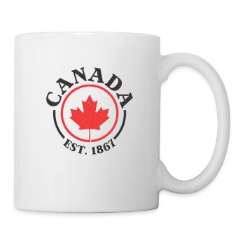 Canada Feuille d’érable Canada 1867 Idée cadeau - Mug blanc - blanc - Droite